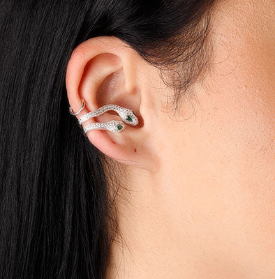 Piercing de Prata Pressão para Orelha