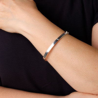 Bracelete de Prata Liso