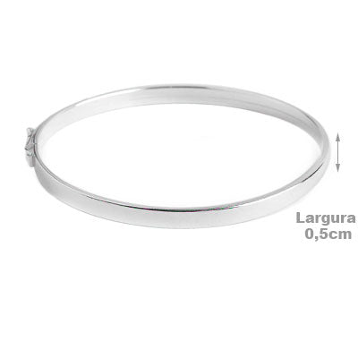 Bracelete de Prata Liso