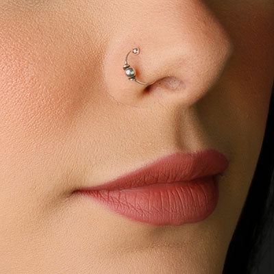 Piercing de Prata Argola para Nariz - 57444