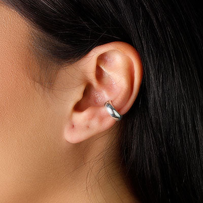 Piercing de Prata Pressão para Orelha