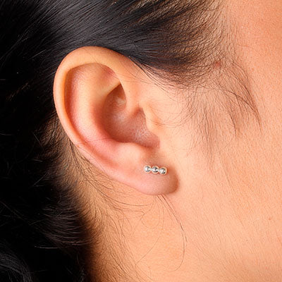 Brinco de Prata Bolinhas