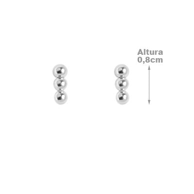Brinco de Prata Bolinhas