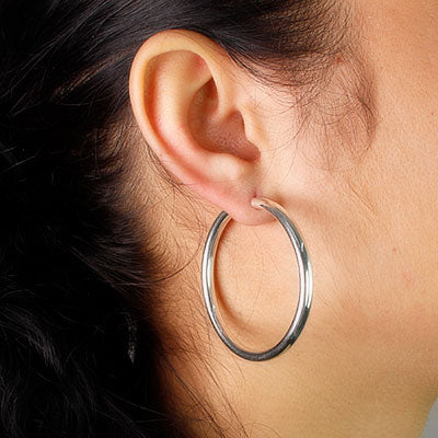 Argola de Prata Lisa