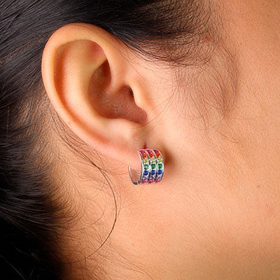 Argola de Prata com Zircônias