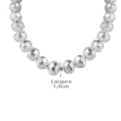 Gargantilha de Prata Bola