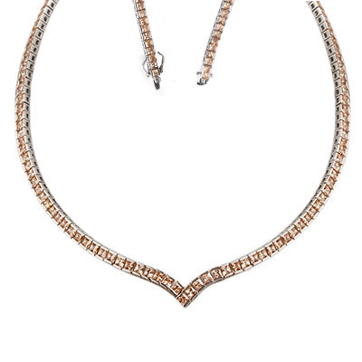 Gargantilha de Prata com Zircônias