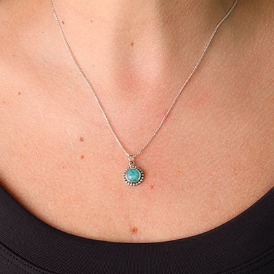 Pingente de Prata com Amazonita