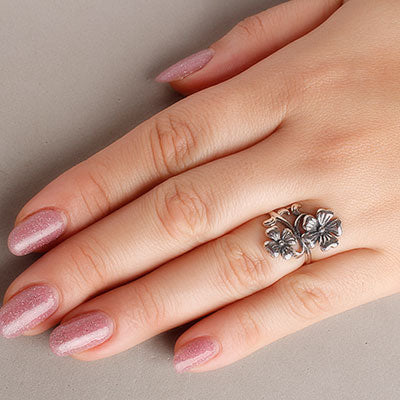 Anel de Prata Flor