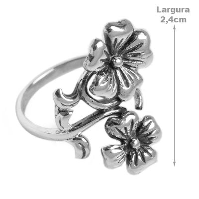 Anel de Prata Flor