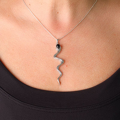 Pingente de Prata Serpente