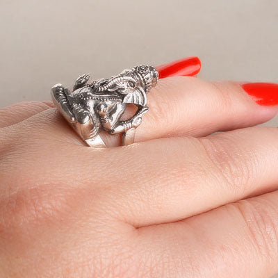 Anel de Prata Ganesha