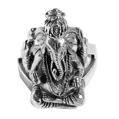 Anel de Prata Ganesha