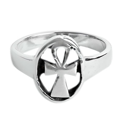 Anel de Prata Cruz Egípcia - 57701