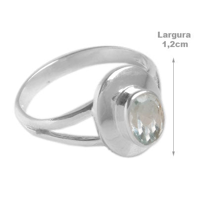 Anel de Prata com Topázio