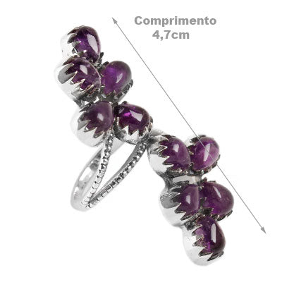 Anel de Prata com Ametista