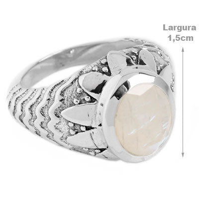 Anel de Prata com Pedra da Lua