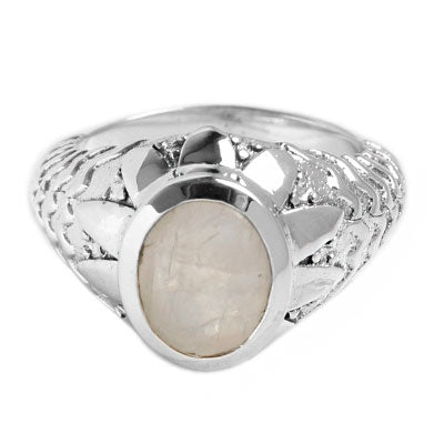 Anel de Prata com Pedra da Lua