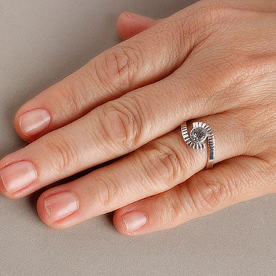 Anel de Prata com Topázio