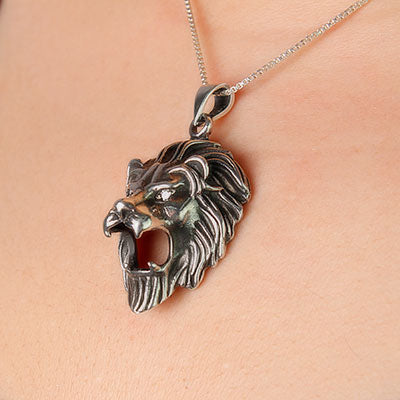 Pingente de Prata Leão