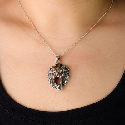 Pingente de Prata Leão