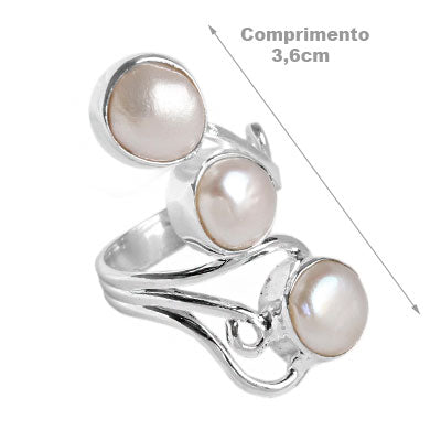 Anel de Prata com Madrepérola