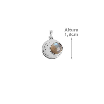 Pingente de Prata com Labradorita