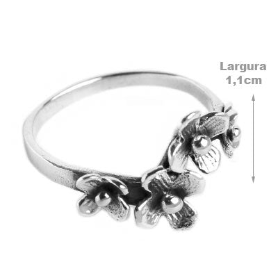 Anel de Prata Flor