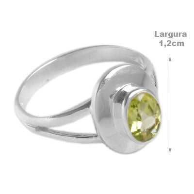 Anel de Prata com Peridoto.