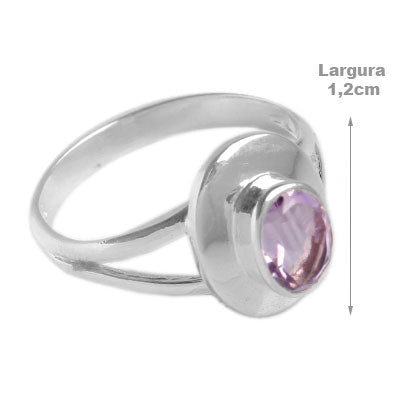 Anel de Prata com Ametista