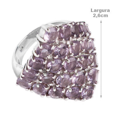 Anel de Prata com Ametista