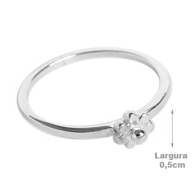 Anel de Prata Flor - 58004