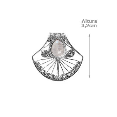 Pingente de Prata com Pedra da Lua