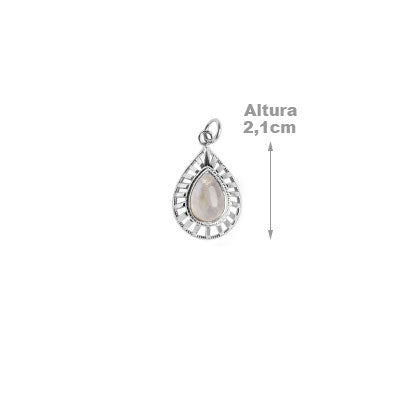 Pingente de Prata com Pedra da Lua