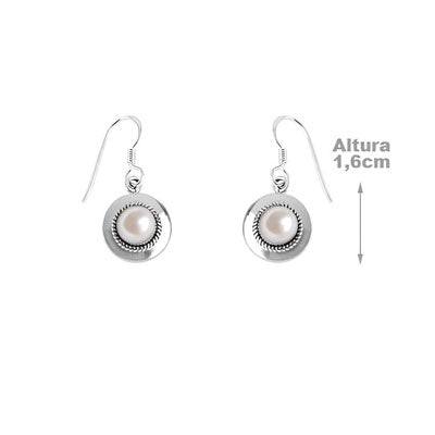 Brinco de Prata com Pérola