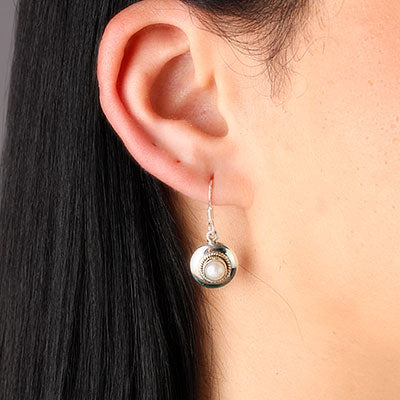 Brinco de Prata com Pérola