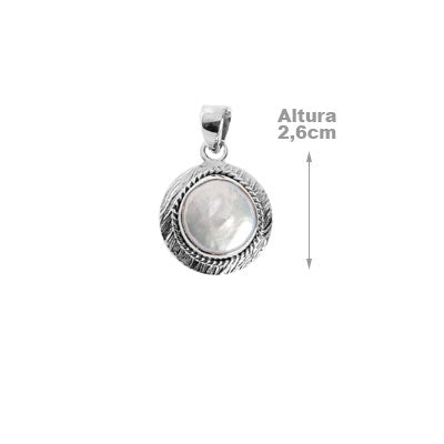 Pingente de Prata com Madrepérola
