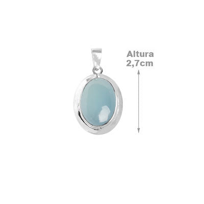 Pingente de Prata com Calcedônia