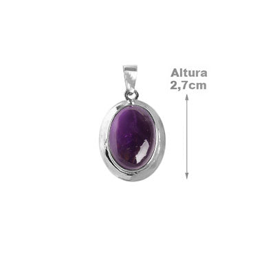 Pingente de Prata com Ametista