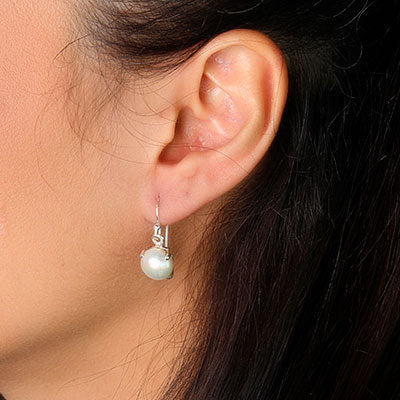 Brinco de Prata com Pérola - 58208