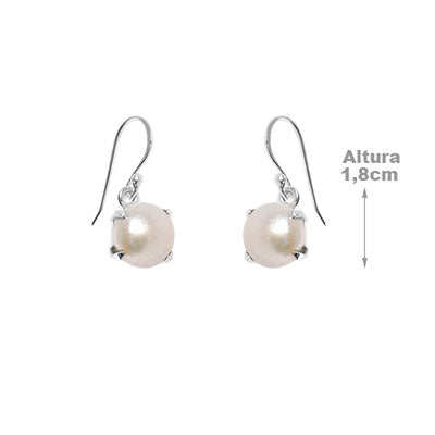 Brinco de Prata com Pérola - 58208
