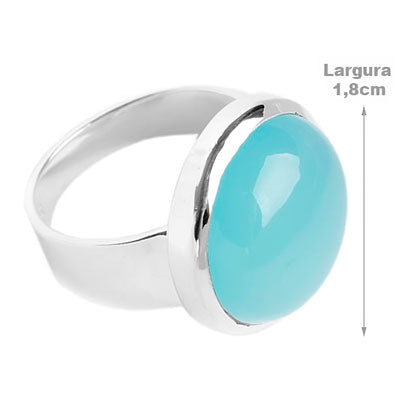 Anel de Prata com Calcedônia