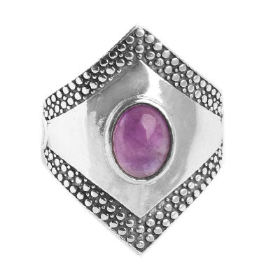 Anel de Prata com Ametista