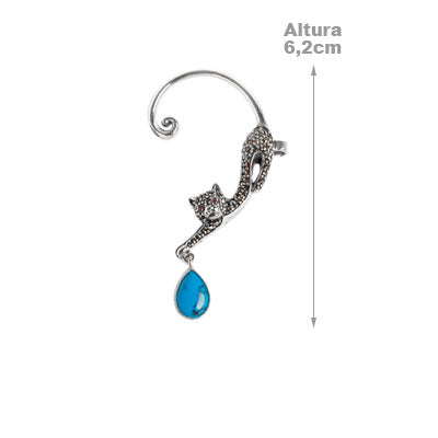 Brinco de Prata Contorno de Orelha (Ear Cuff)