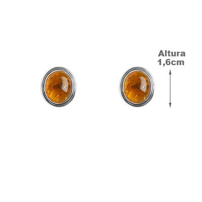 Brinco de Prata com Âmbar