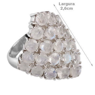 Anel de Prata com Pedra da Lua