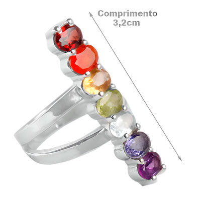 Anel de Prata com Pedras