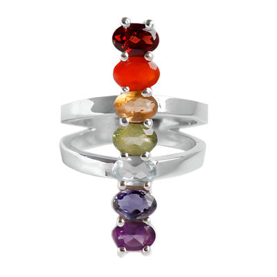 Anel de Prata com Pedras