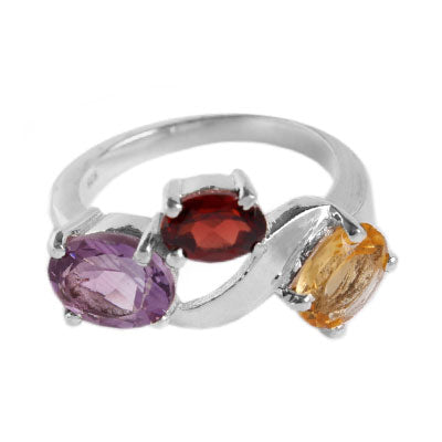 Anel de Prata com Pedras