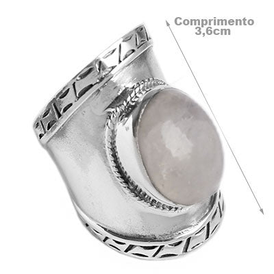 Anel de Prata com Pedra da Lua